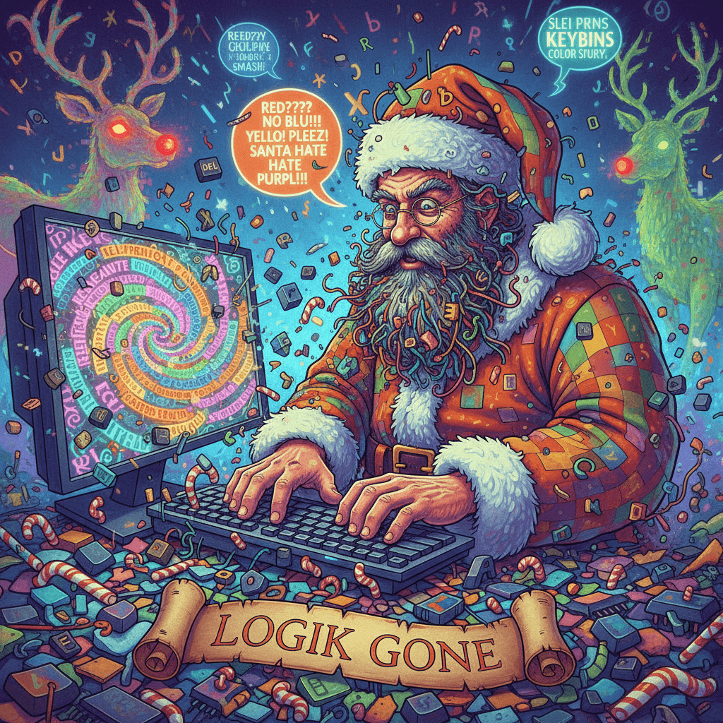 Santa's color preferences analyzed via keyboard mashing and broken spelling