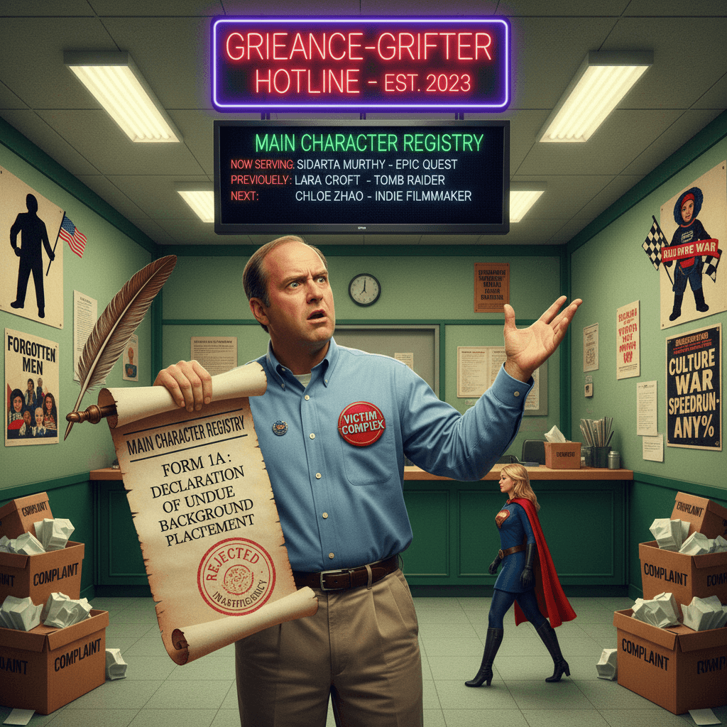 straight white man discovers he's not the main character anymore, files complaint