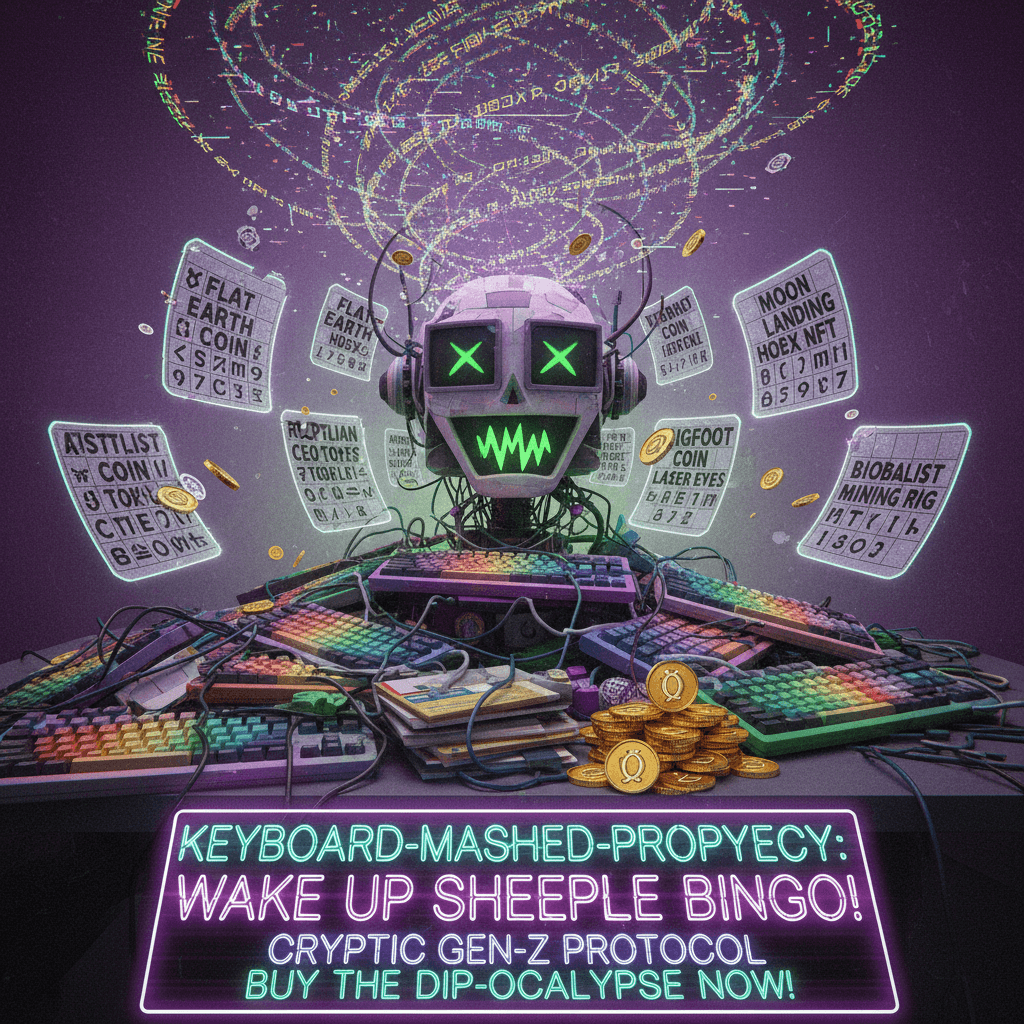 Someone fed conspiracy theories to a malfunctioning text generator and called it marketing