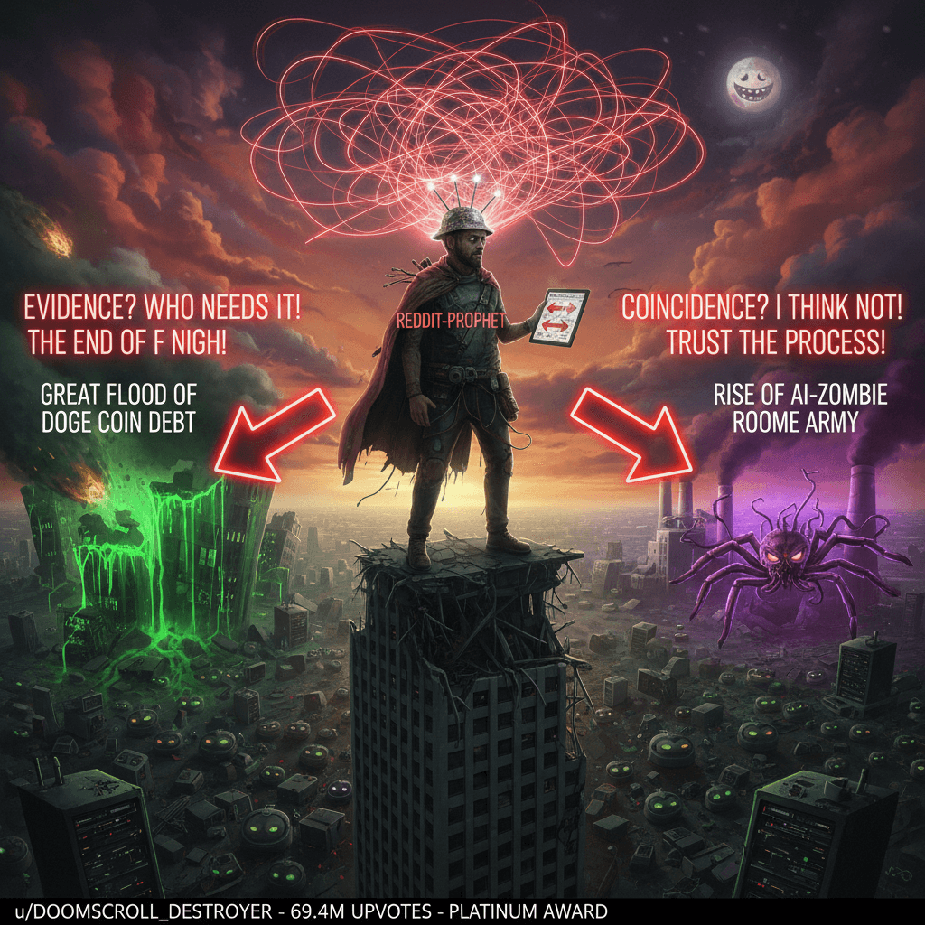 redditor connects two unrelated catastrophes with zero evidence