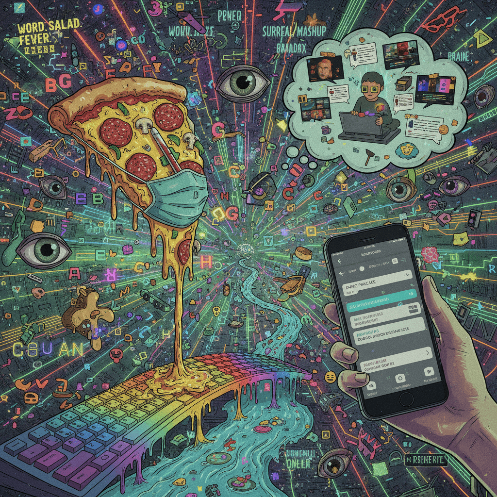 pandemic pizza meets corrupted autocomplete in the fever dream dimension