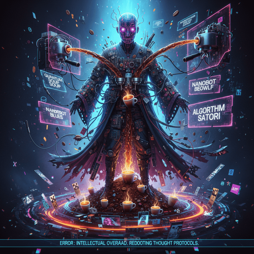 broken neural net cosplays as profound while mainlining espresso