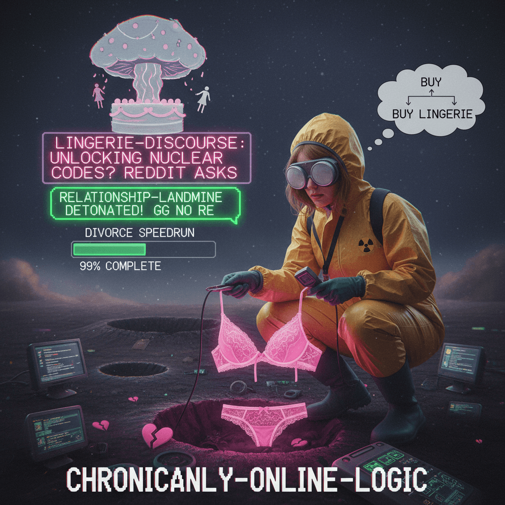 Woman discovers lingerie as relationship nuclear option