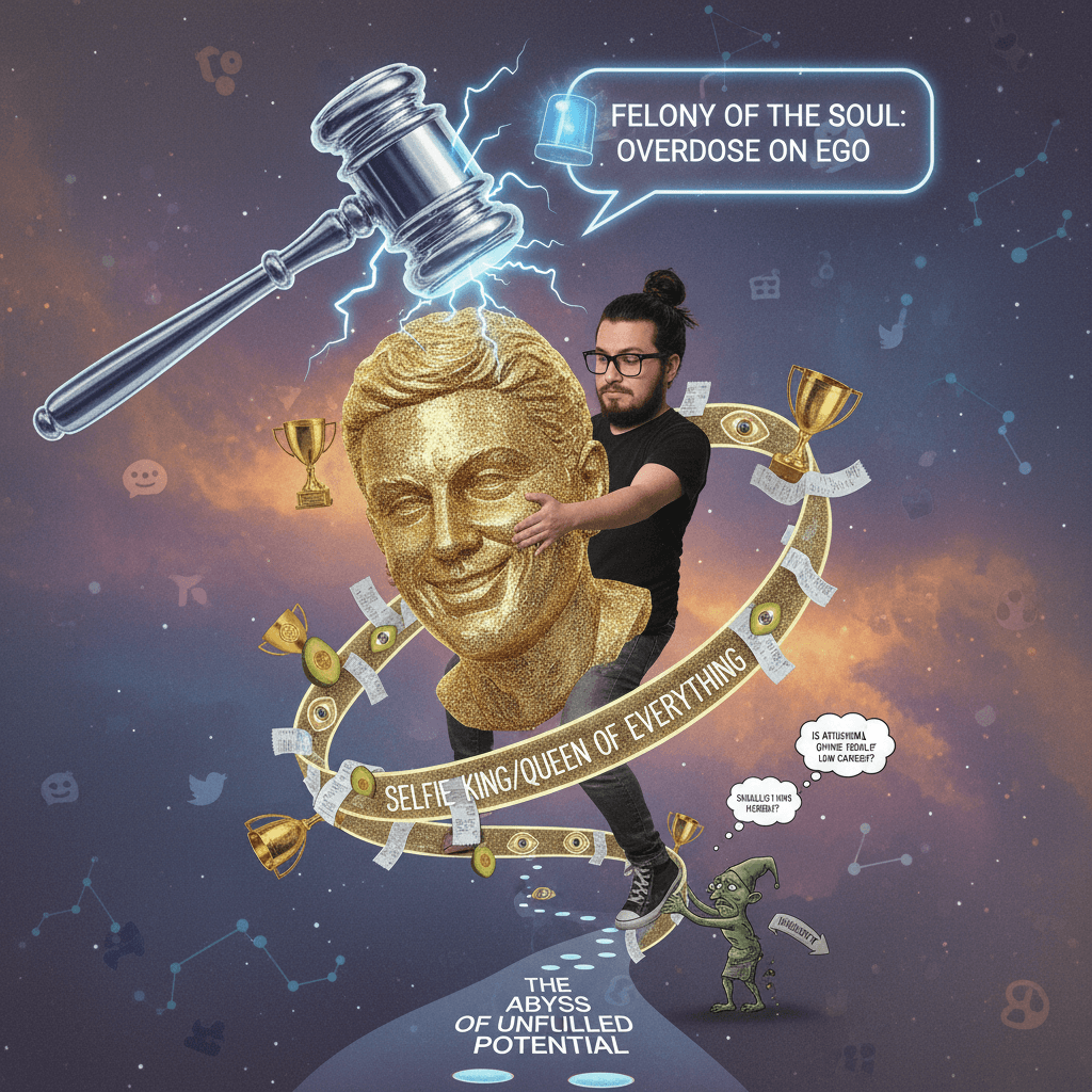 felony charge: too much self-love and insufficient humility