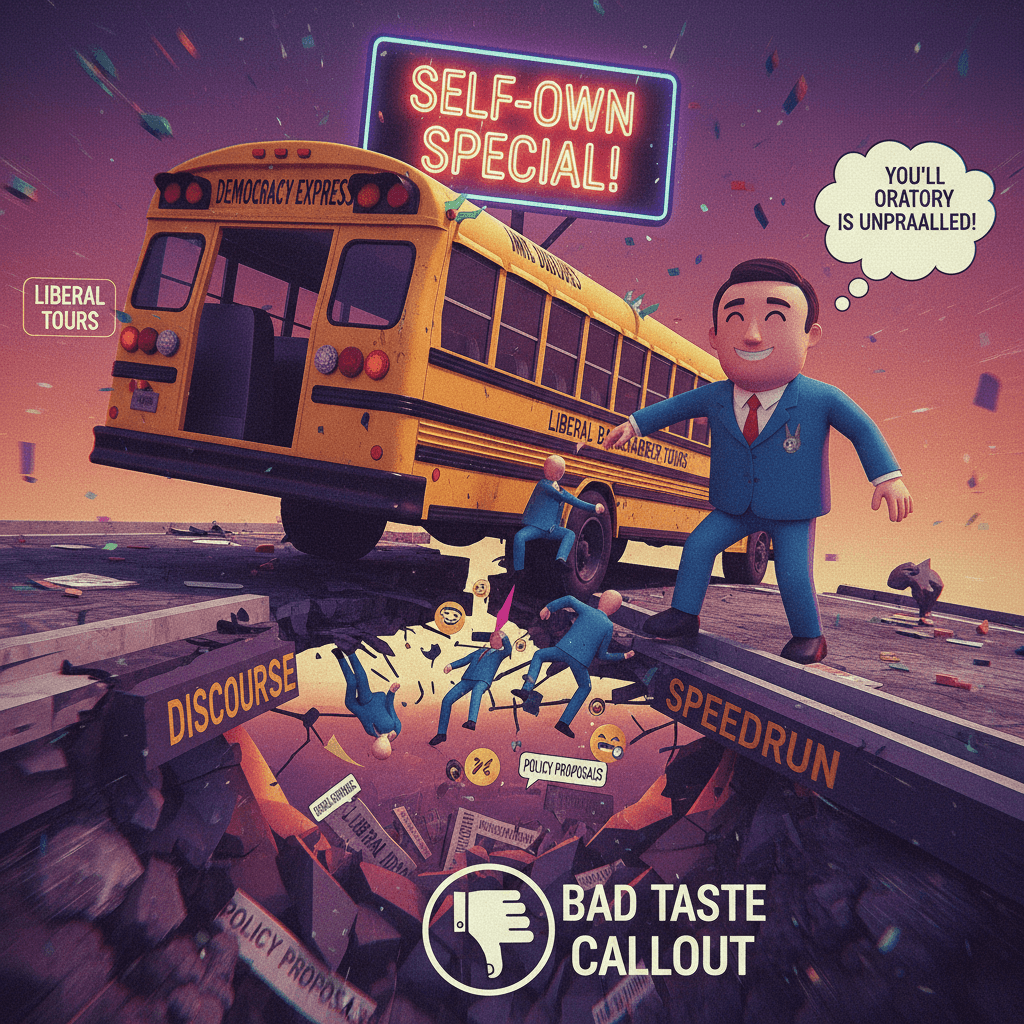 Dem throws own side under bus, still manages to sound insufferable