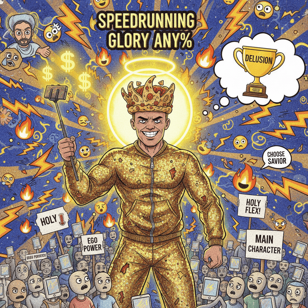 guy compares himself to jesus, lacks self-awareness speedrun any%