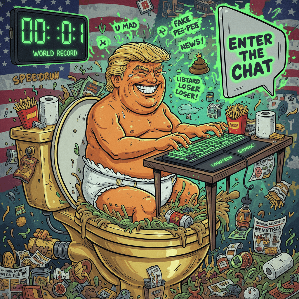 Diaper Don has entered the chat with maximum toilet humor