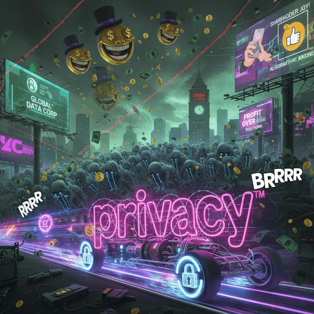 privacy™ go brr, algorithms weep, shareholders giggle