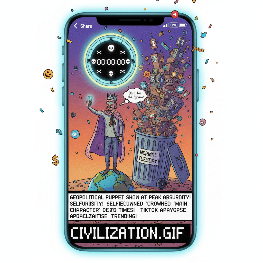 whole civilization dies at midnight GMT, very normal Tuesday