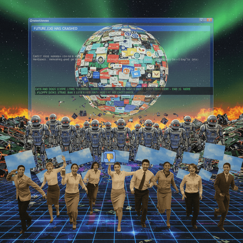 sky-is-falling energy meets 2013 stock photo vibes