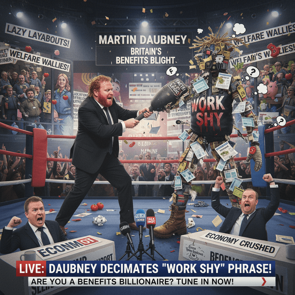 Martin Daubney discovers the phrase 'work shy' and beats it to death on live TV