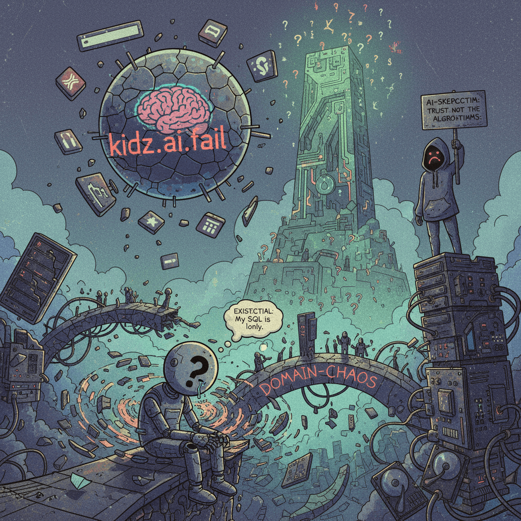 kidz.ai.fail: where broken domains meet existential despair