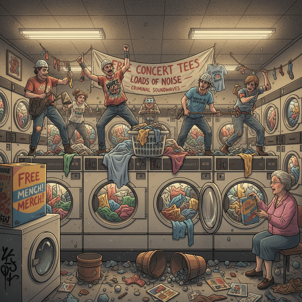 Free concert tees: the dryer's already running, might as well commit crimes