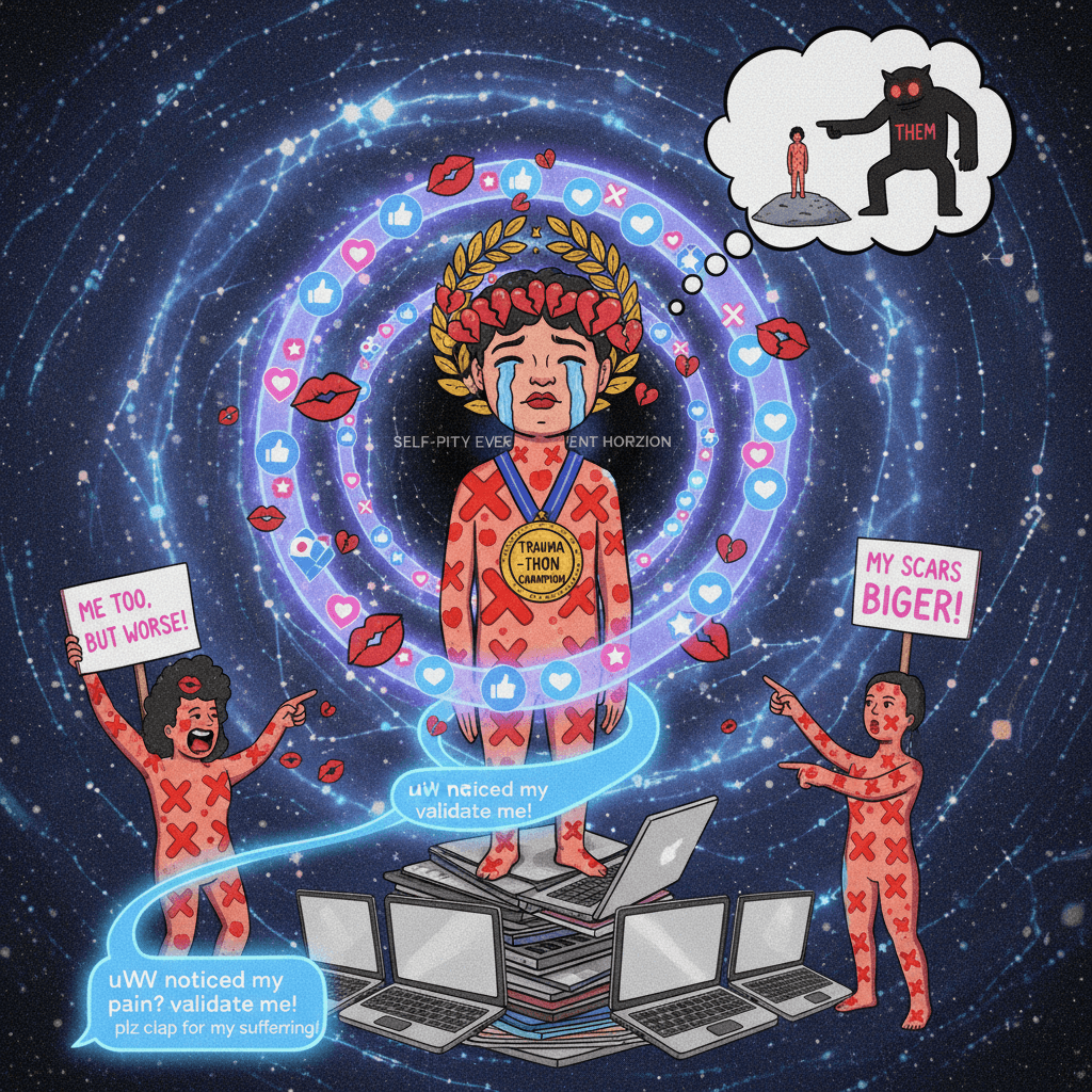 deep trauma post with too many x's and a persecution complex