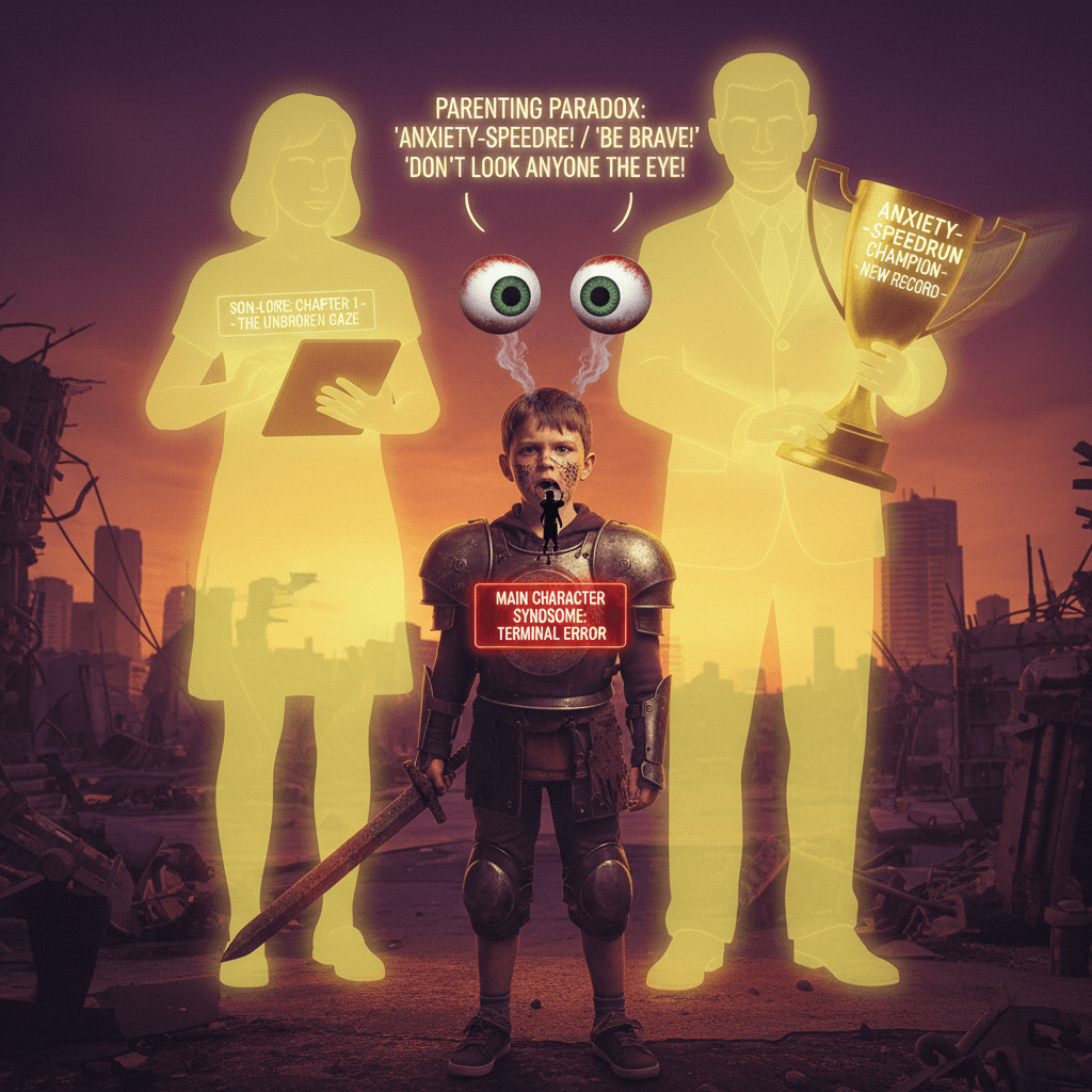 boy survives apocalypse but dies inside at eye contact