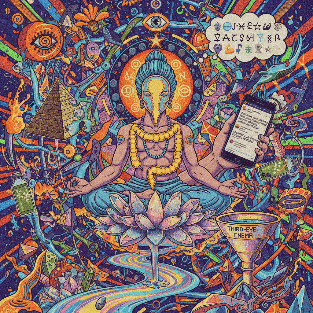 spiritual bypassing meets colonic obsession, extremely unhinged wellness era