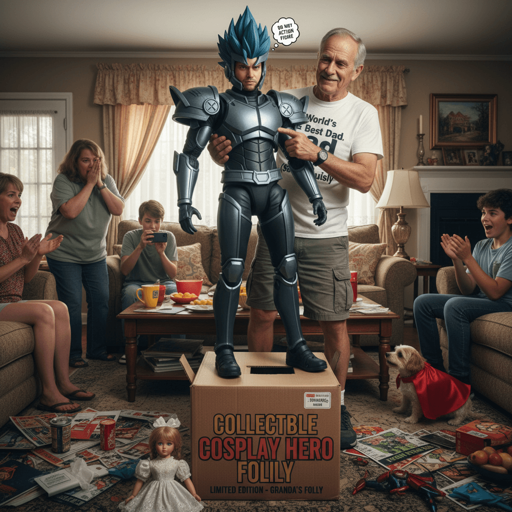Grandpa mistakes cosplayer for doll, absolutely nails the bit