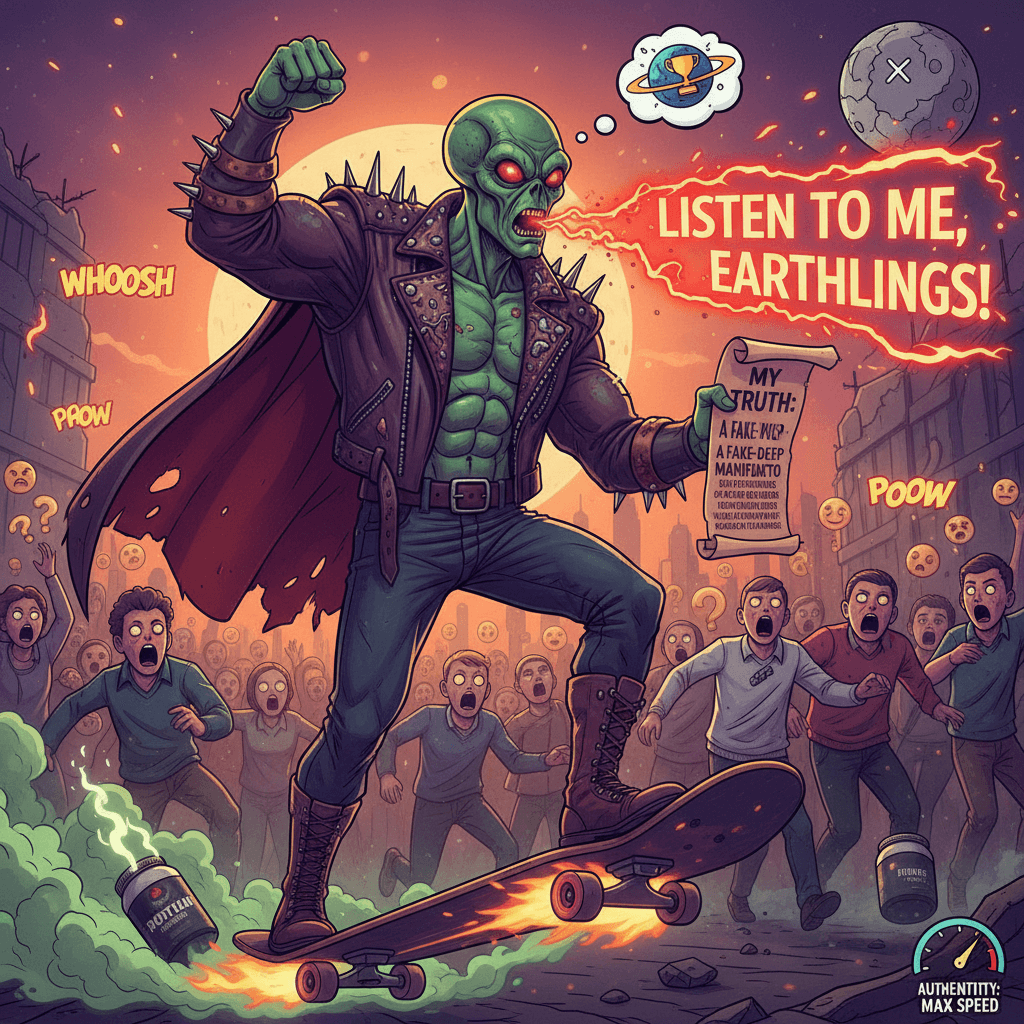 testosterone-fueled authenticity speedrun (alienates everyone)