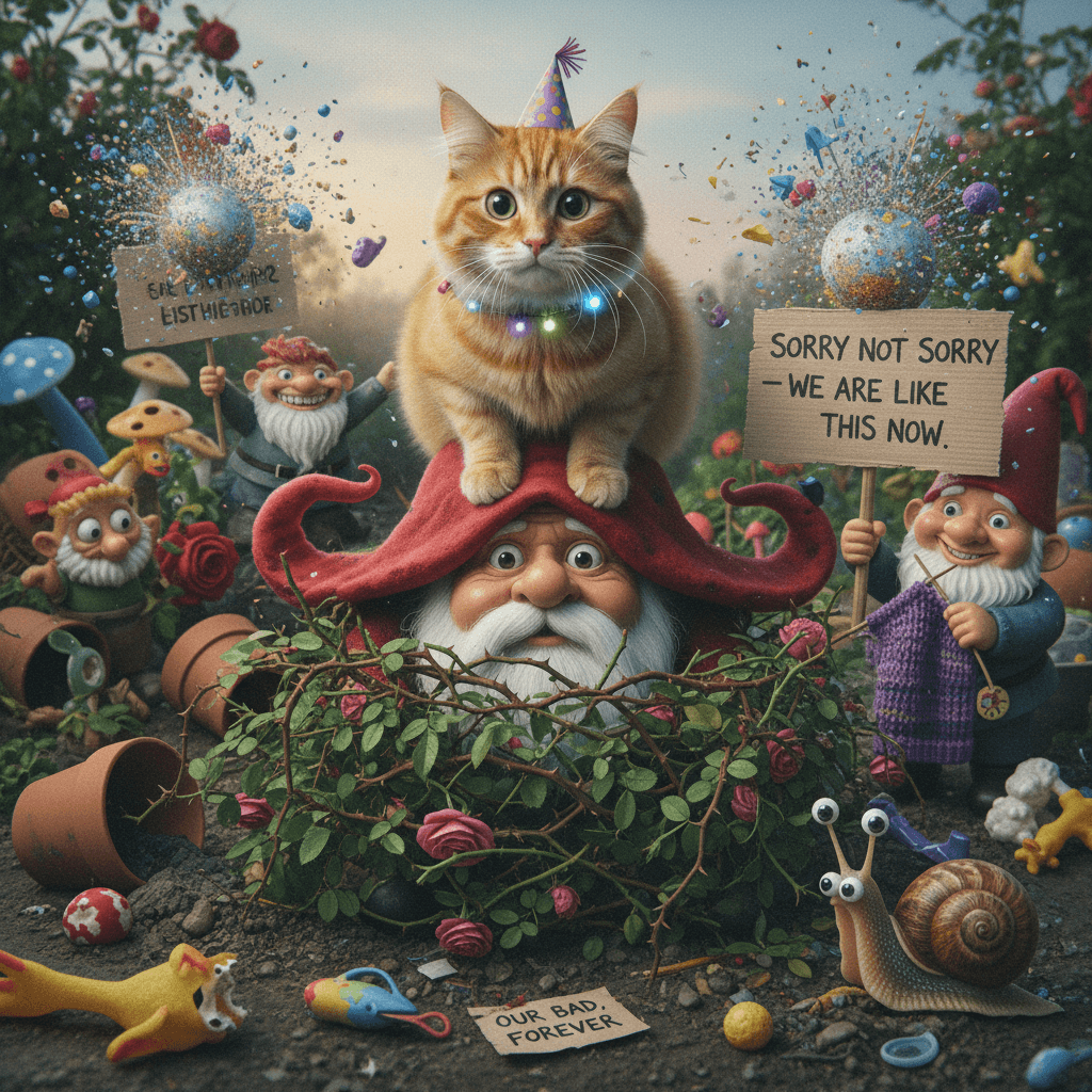 Gnome & cat confirm: weirdness is a permanent condition