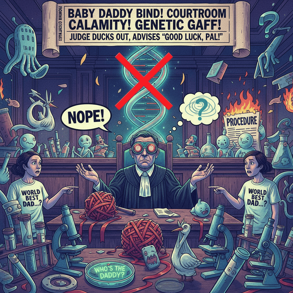 DNA test said nope, judge said 'good luck figuring it out'