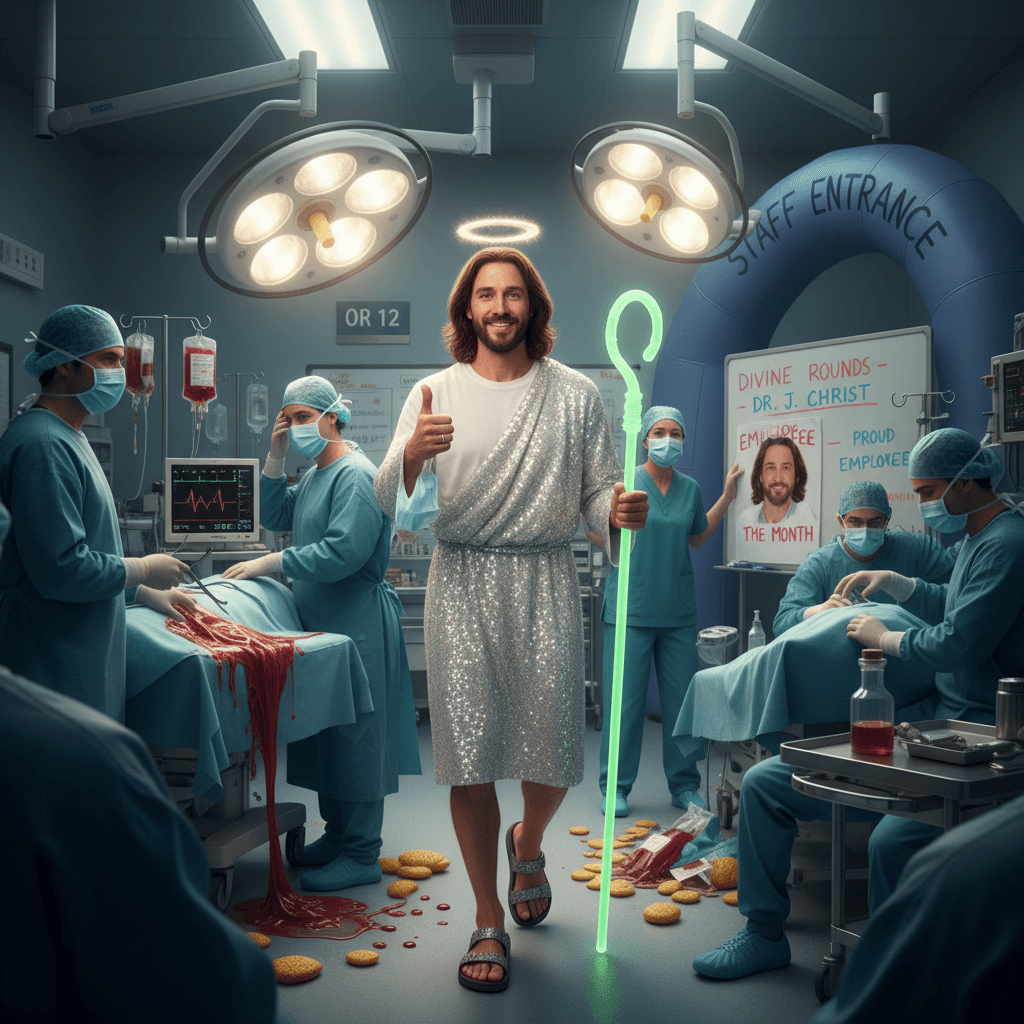Jesus walks into OR 12 and claims he's employed there