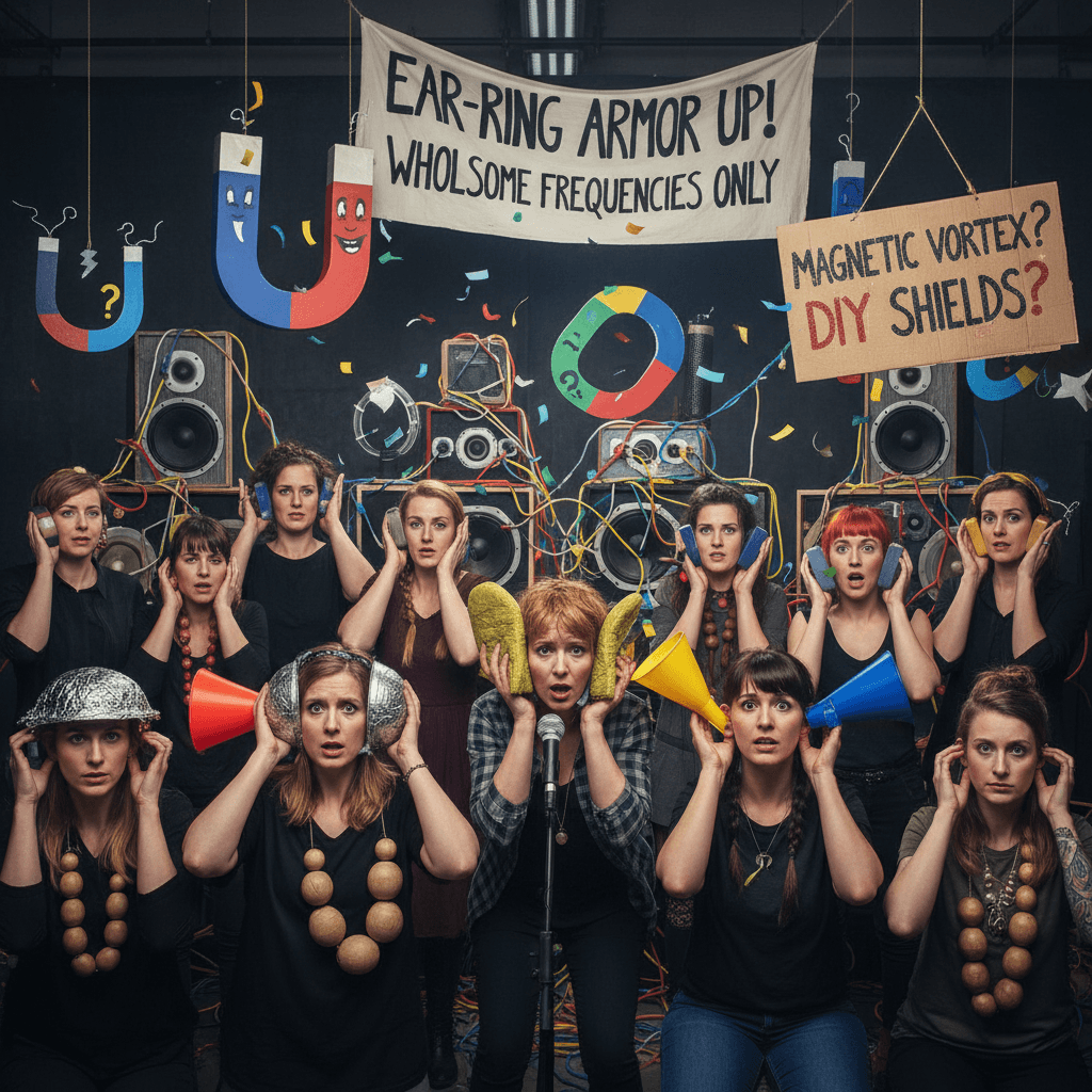 15 women worried magnets will steal earrings at their sound system rave