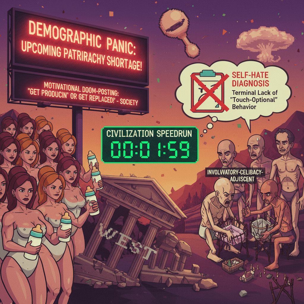 touching-grass-optional: west collapsing bc women won't pump out babies