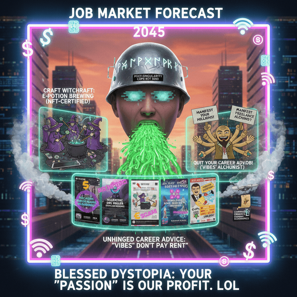 job market forecast 2045: vibes, scams, and craft witchcraft