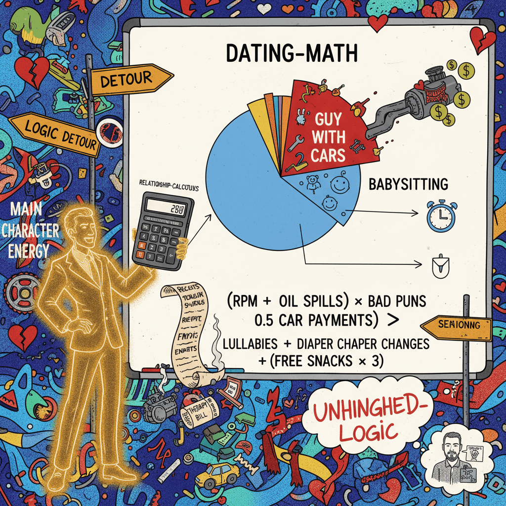 why dating a guy who talks about cars is worse than babysitting (with receipts)