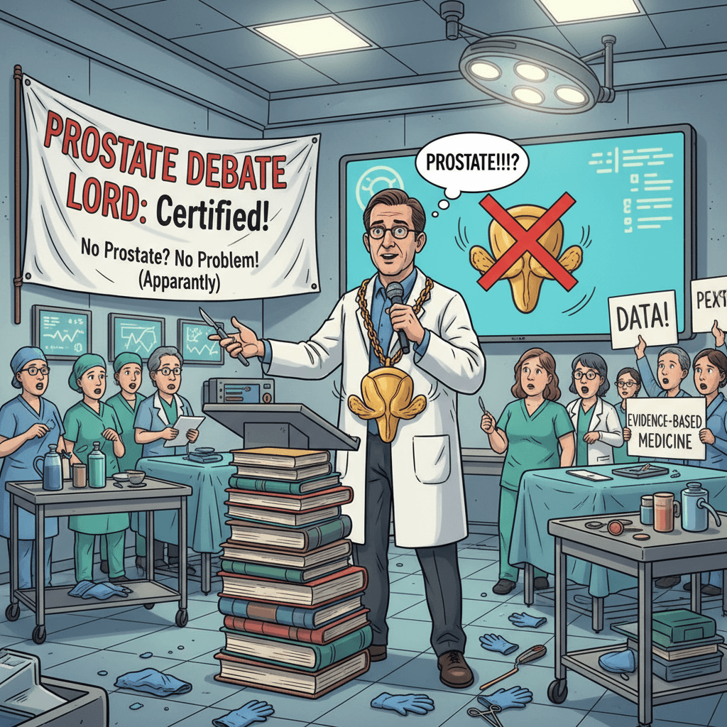 guy removes prostate, now qualified to argue against prostate screening