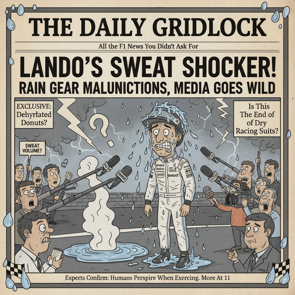 Lando sweats through wet qualifying, somehow this is newsworthy