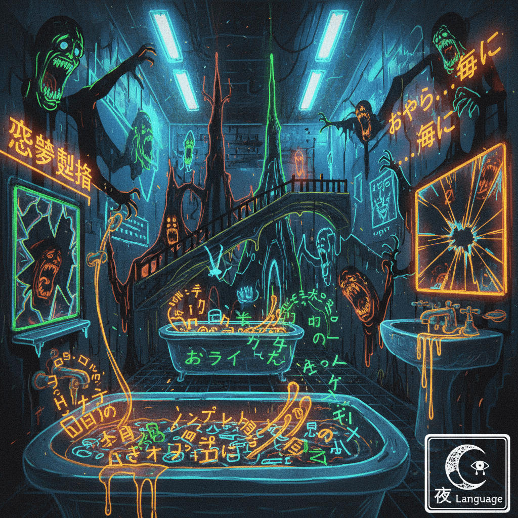 bathroom shadows architect your nightmares (in peak 夜 language)