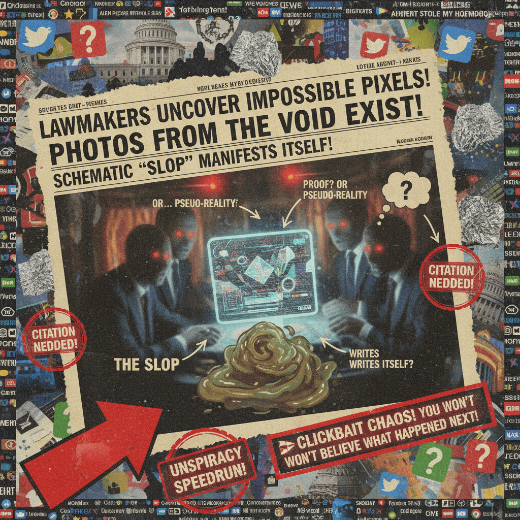 Breaking: lawmakers found photos that somehow don't exist (the slop writes itself)