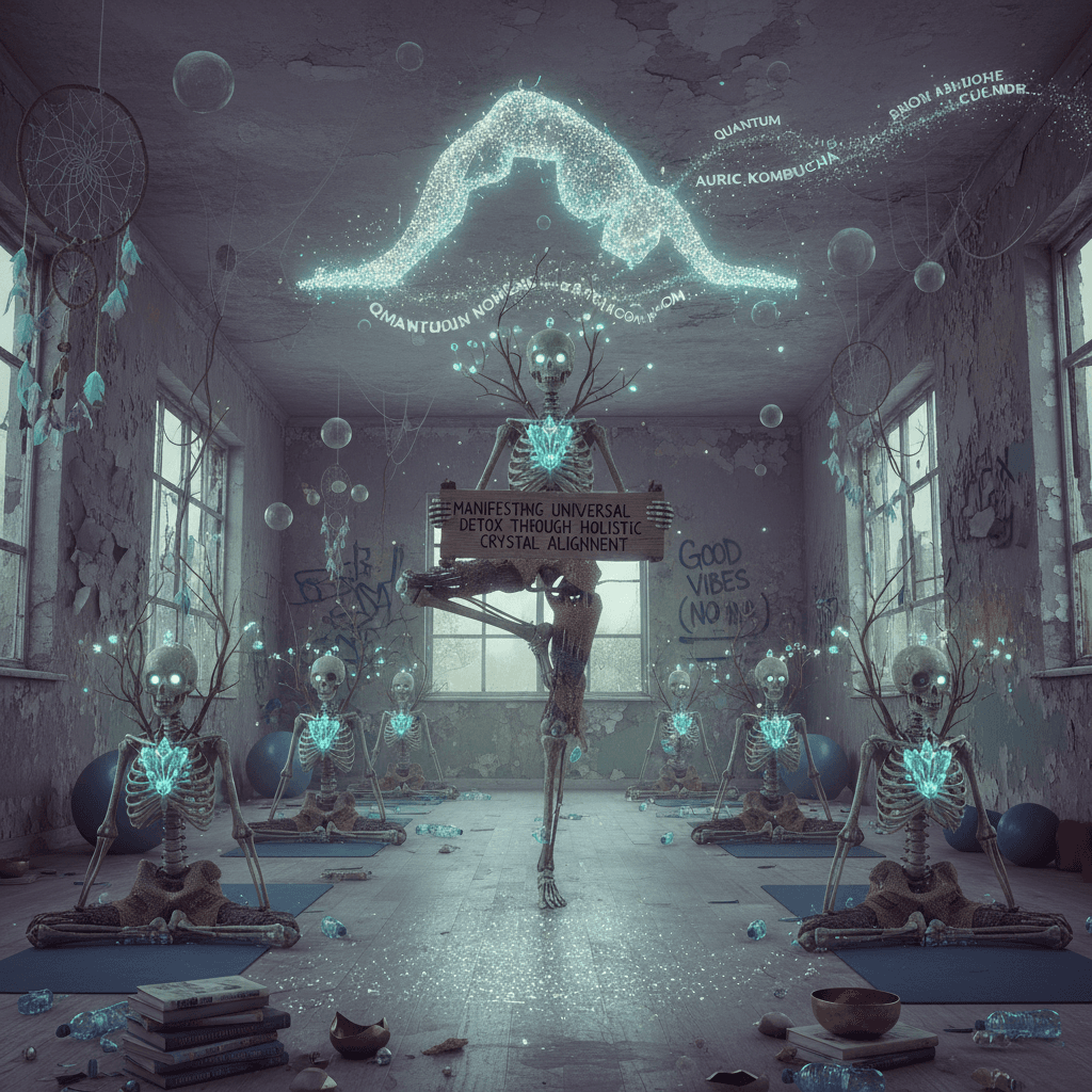 spiritual gibberish meets haunted yoga studio energy