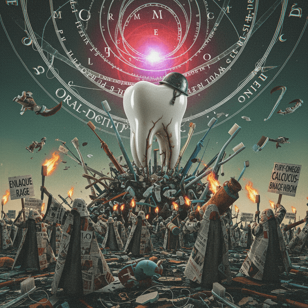 dental hygiene meets apocalypse in this fever dream of manufactured fury