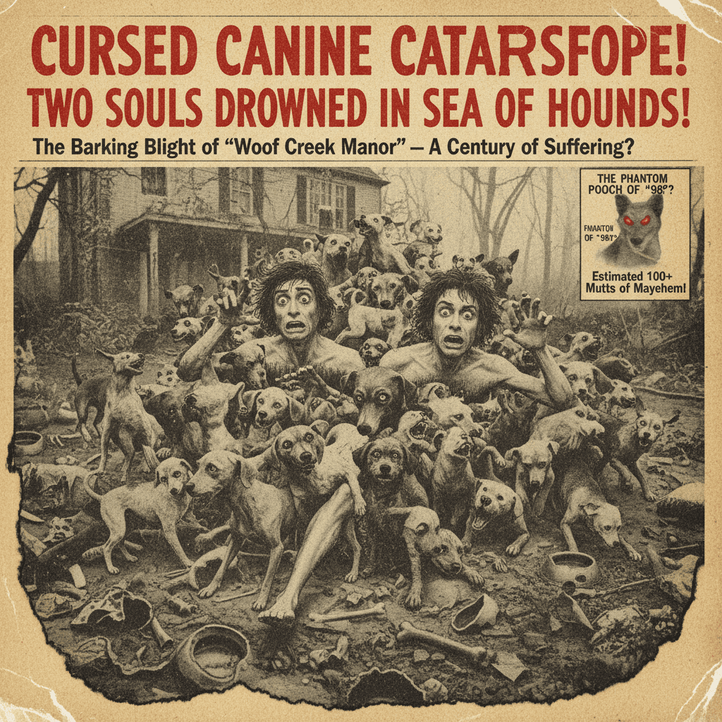 Peak tabloid energy: two guys and their 100+ dog problem, circa whenever