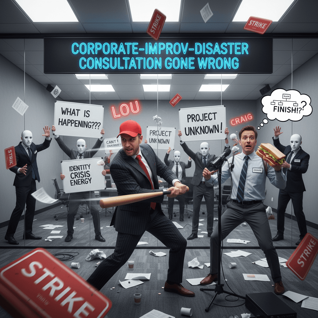 Lou's third strike, Craig can't finish, nobody knows what happened