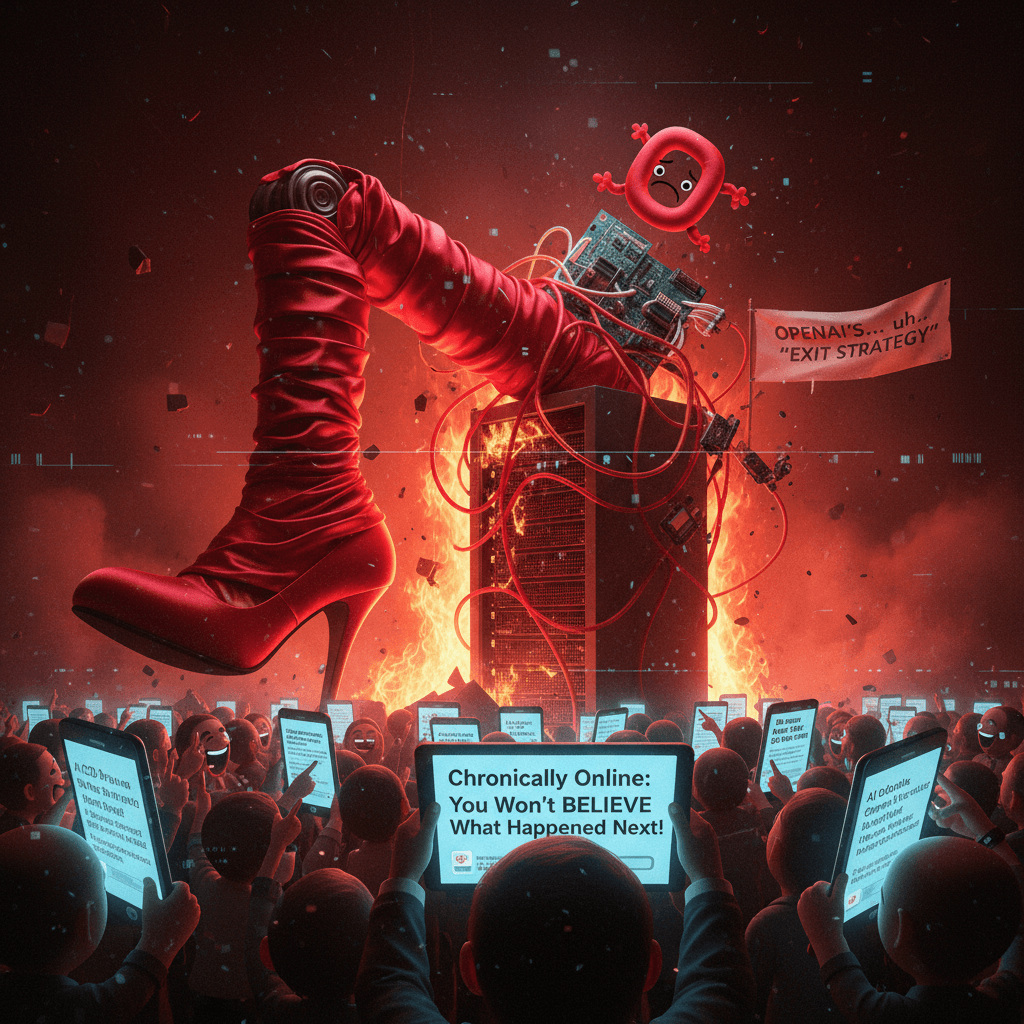 OpenAI's most embarrassing exit strategy visualized in red satin