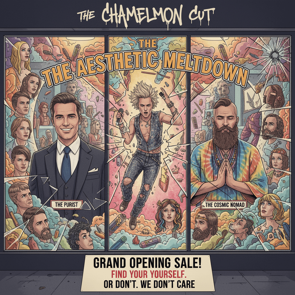 One man, three personalities, zero commitment to an aesthetic