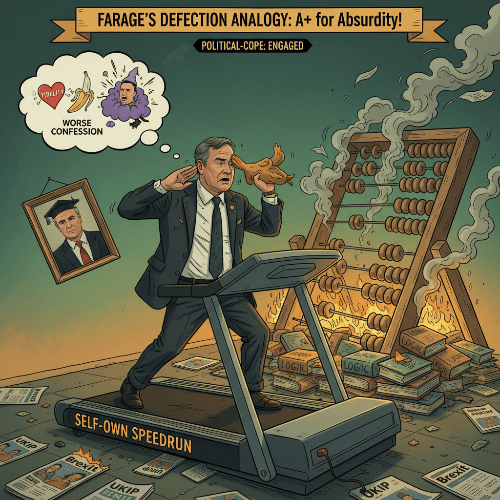 Farage's defection logic is like proving fidelity with a worse confession