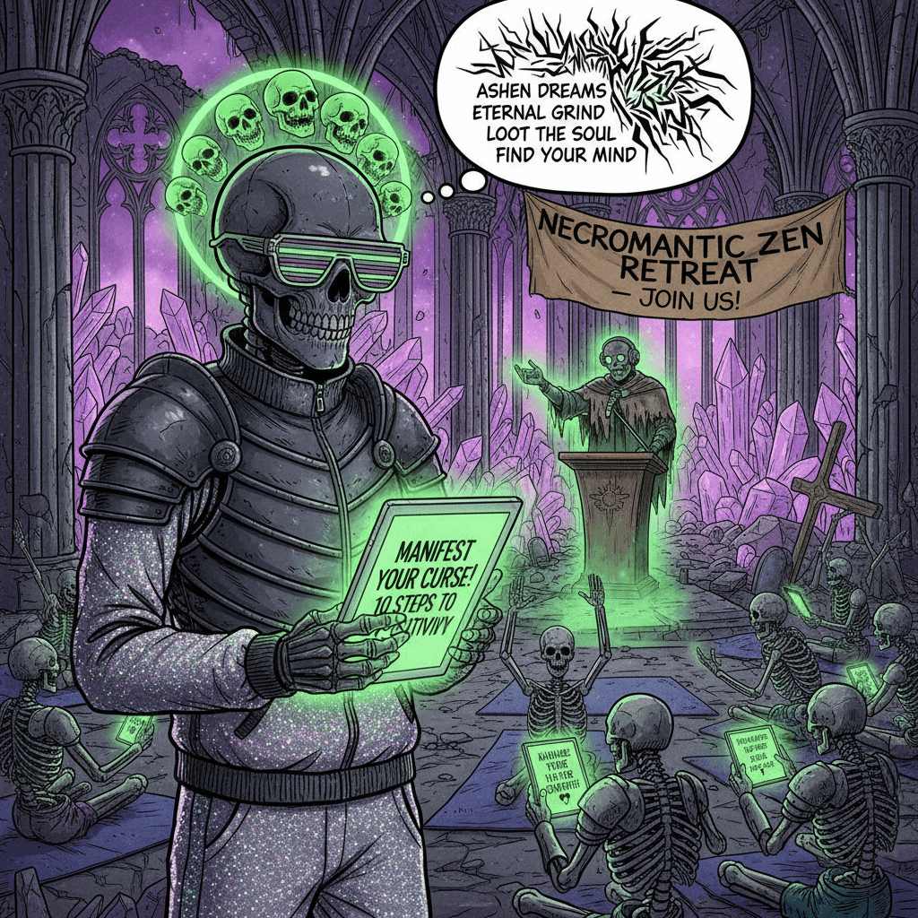 dark souls fan-fiction meets self-help guru energy