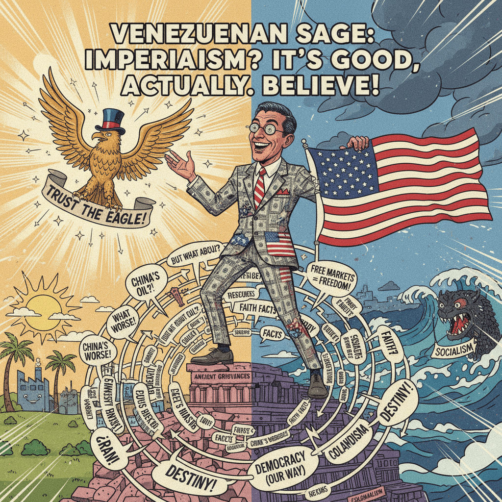 Venezuelan explains why trusting US imperialism is actually fine, asks u to have faith
