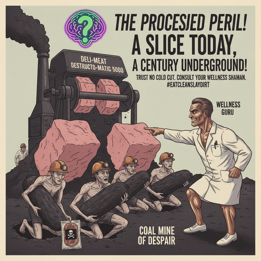 Deli meat bad, actually same as literally dying in a coal mine