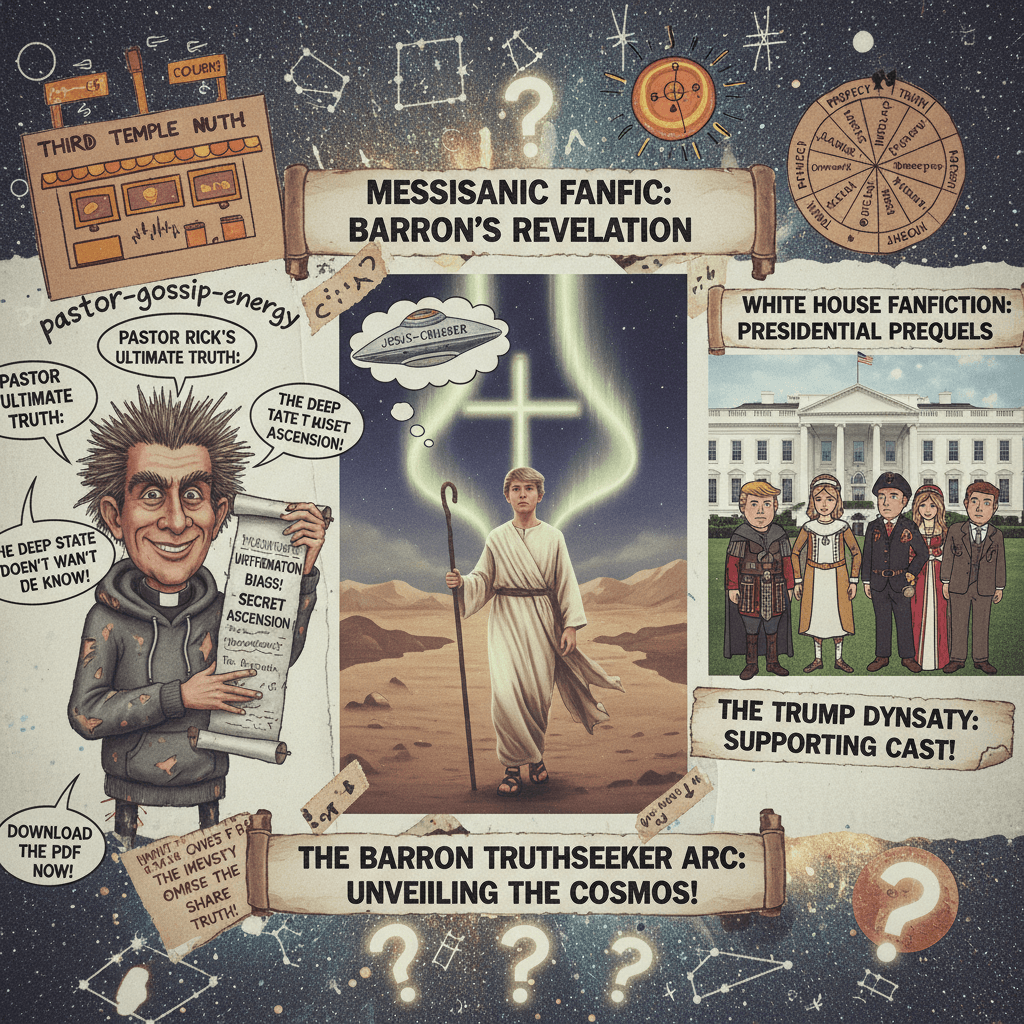 Pastor invents Barron's secret Jesus journey, rest of family cast as supporting actors