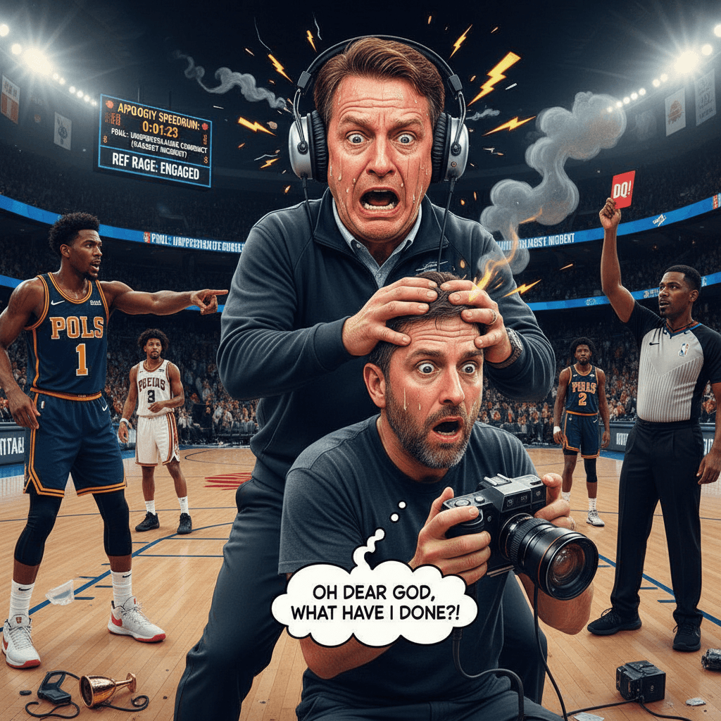 Pep touches cameraman's headset, immediately regrets everything