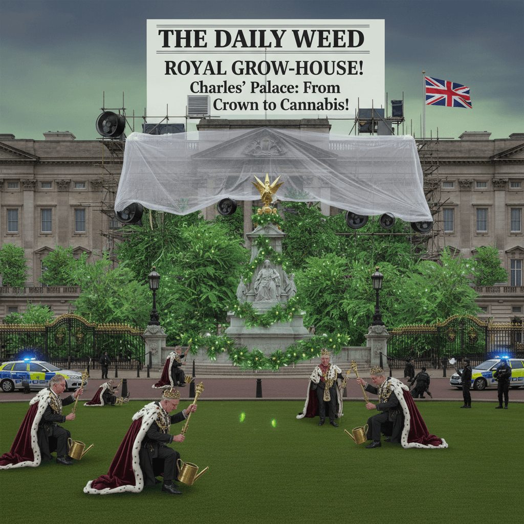 King Charles' pad got downgraded to a grow house real quick