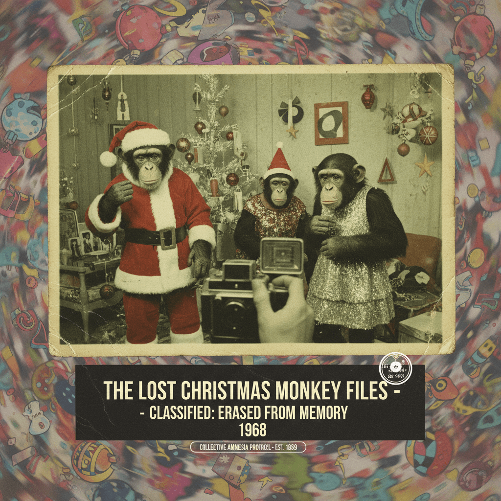 Christmas monkey photos were peak 60s energy and we collectively agreed to forget
