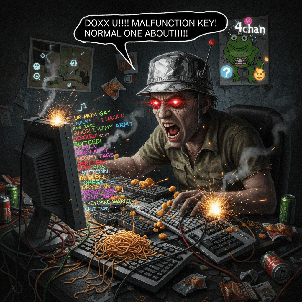 someone's having a normal one about doxxing with a keyboard malfunction