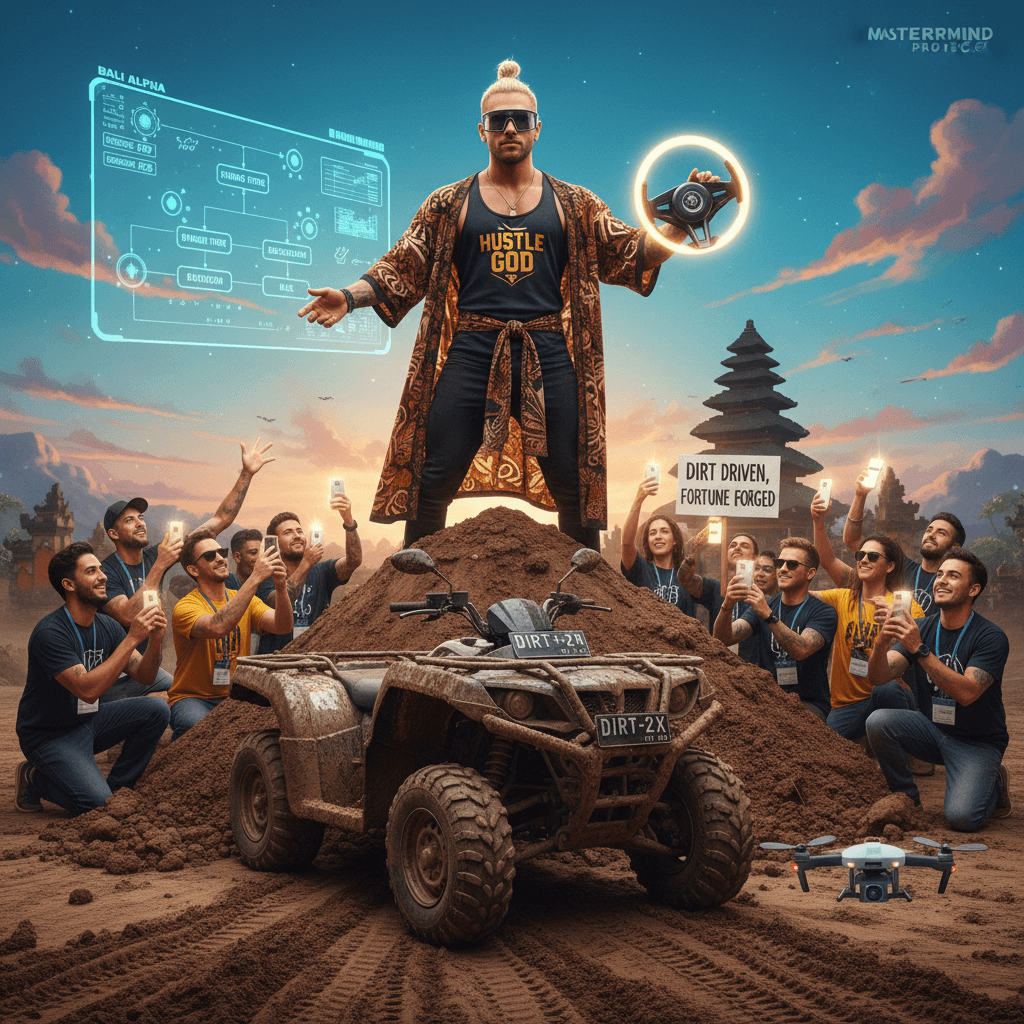 Bali mastermind flexing hits different when you drove through dirt twice