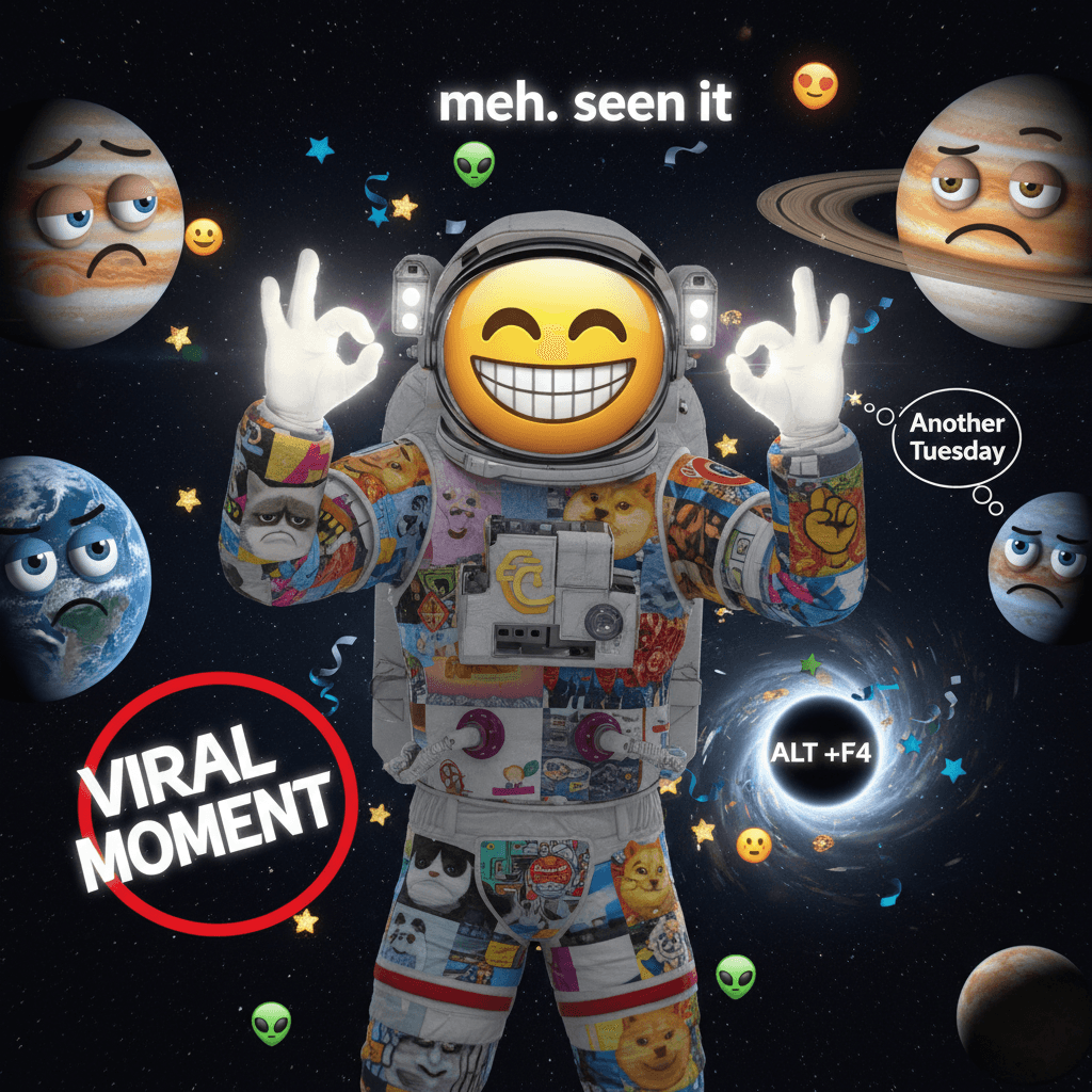 Astronaut experiences genuine joy, celestial bodies unimpressed